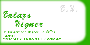 balazs wigner business card
